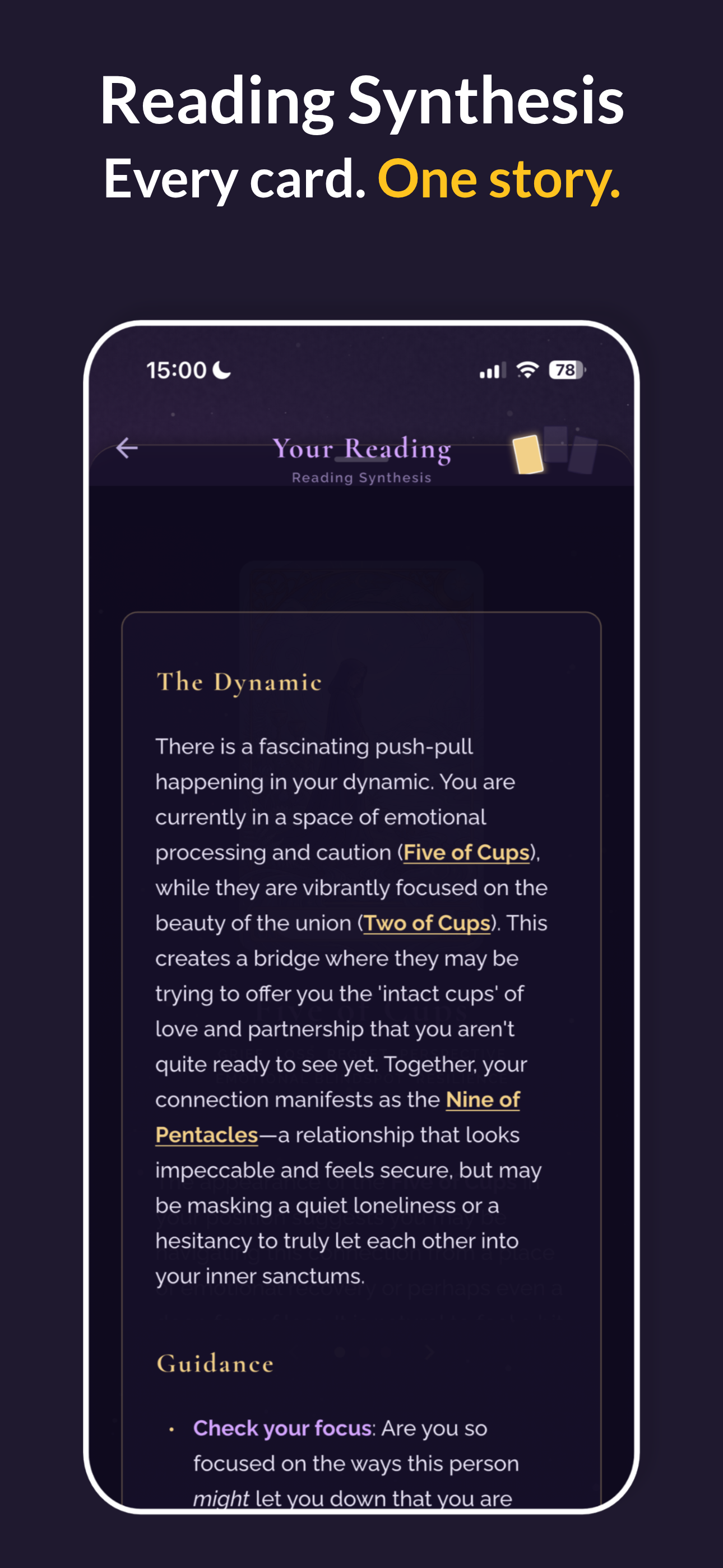 Reading Synthesis - Every card. One story.